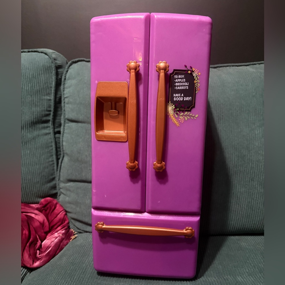 Our Generation Purple Gourmet Kitchen Fridge Refrigerator